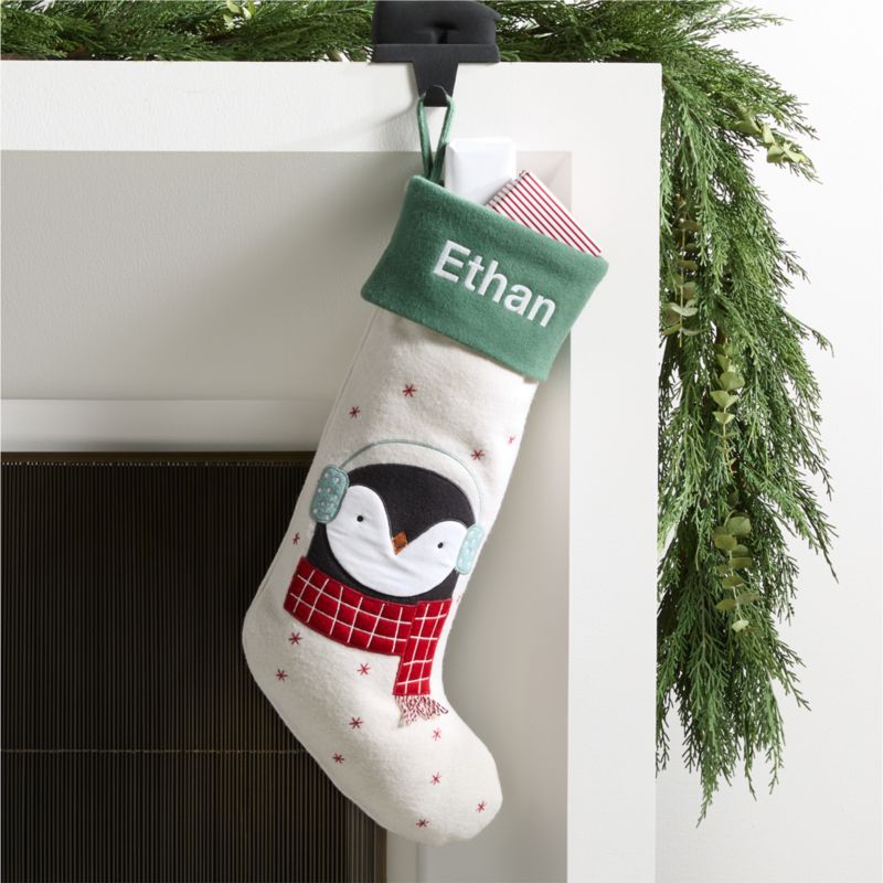 Festive Friends Felt Penguin Kids Christmas Stocking - image 0 of 9