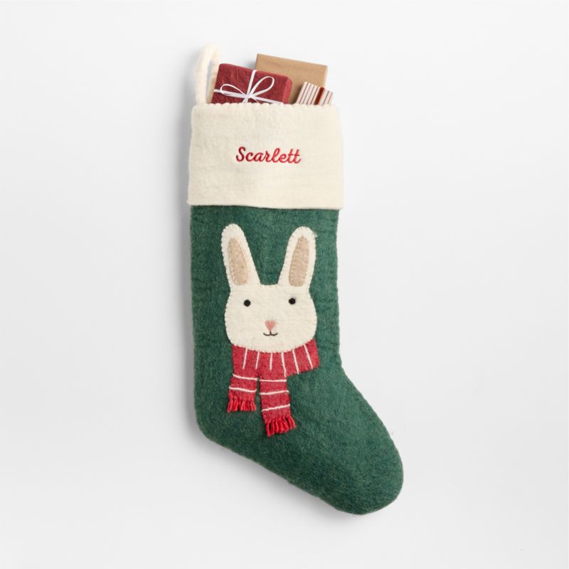 Festive Friends Bunny Kids Christmas Stocking - image 2 of 6