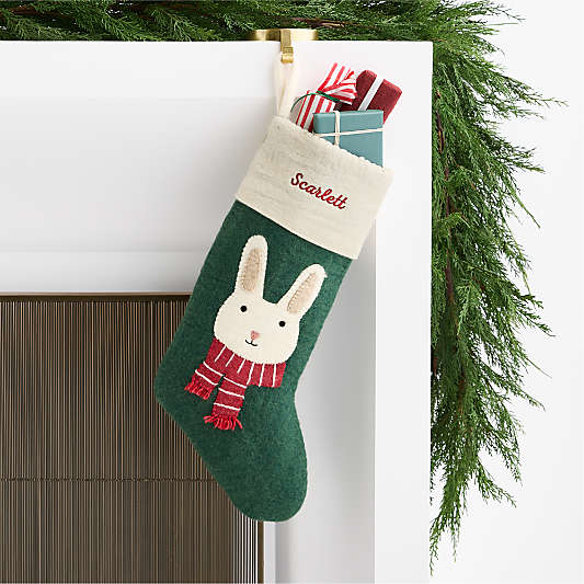 Festive Friends Bunny Kids Christmas Stocking
