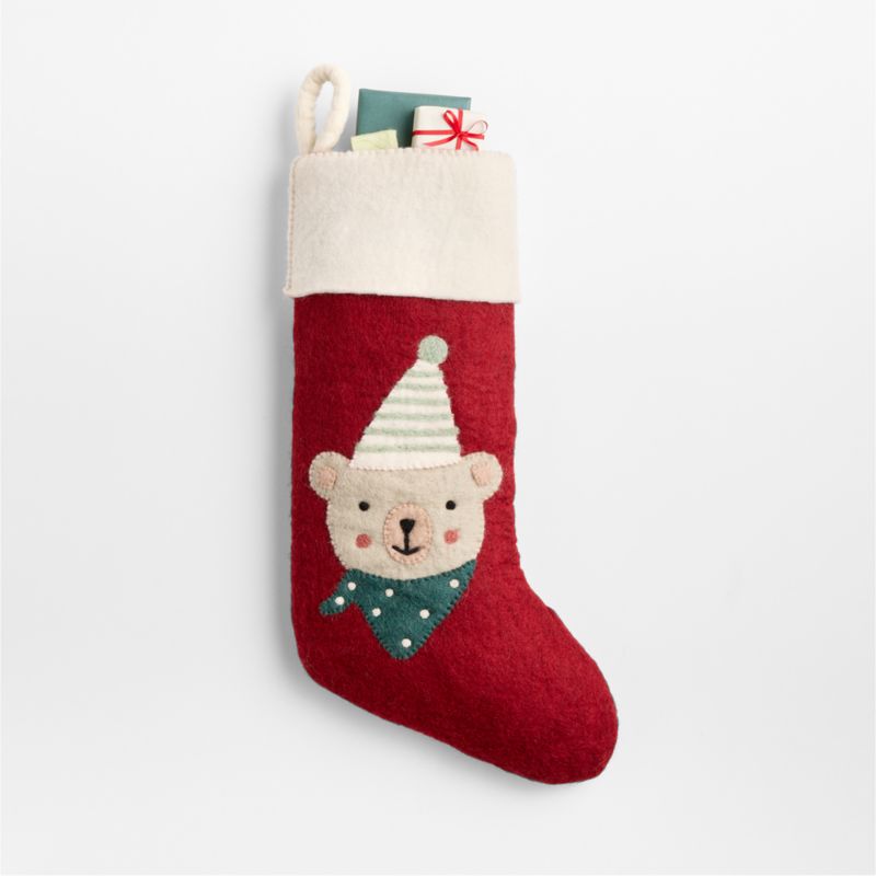 Festive Friends Bear Kids Christmas Stocking - image 3 of 6