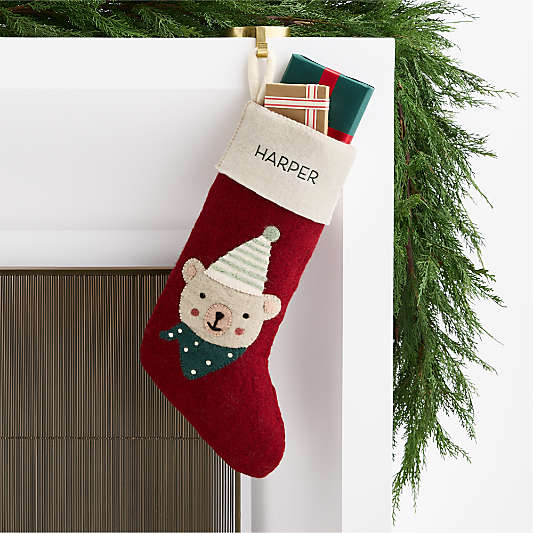 Festive Friends Bear Kids Christmas Stocking