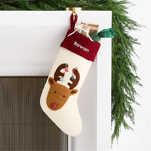 Festive Friends Reindeer Kids Christmas Stocking