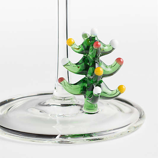 Hand Blown Festive Glass Tree 3.25-oz. Coupe Glass