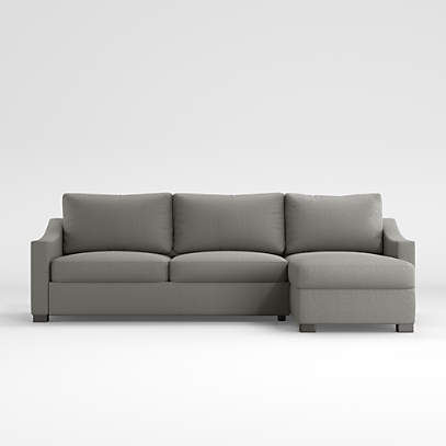 Fuller 2 Piece Sleeper Sectional With, Crate And Barrel Sectional Sofa Bed