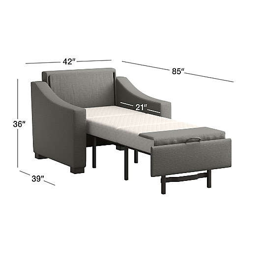 Fuller 42" Slope Arm Cot Sleeper Chair