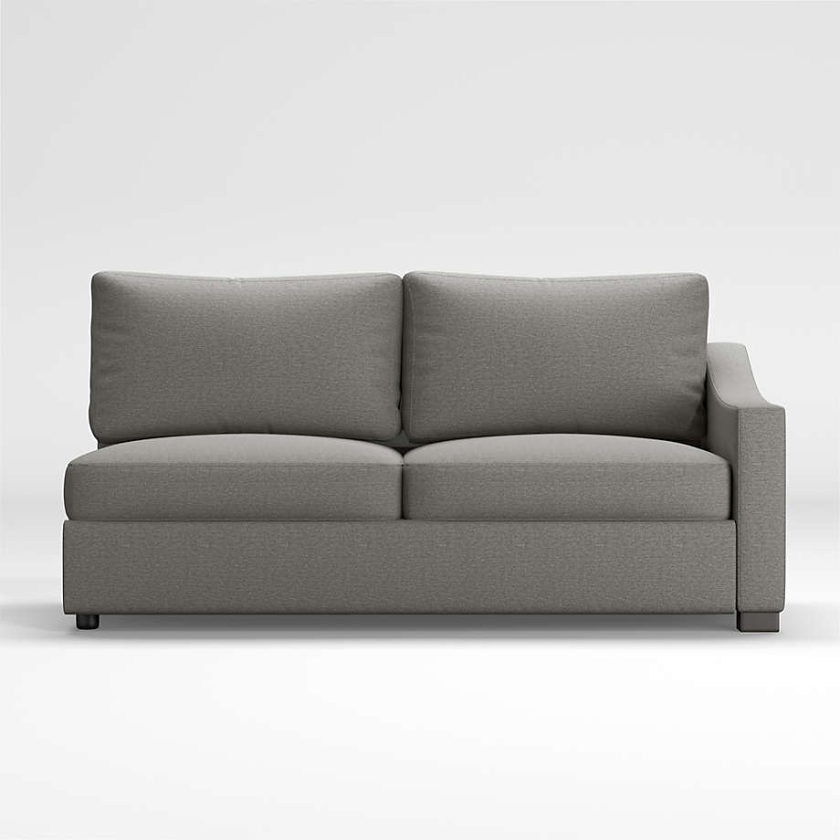 Fuller Right-Arm American Leather Loveseat Sleeper Sectional | Crate ...