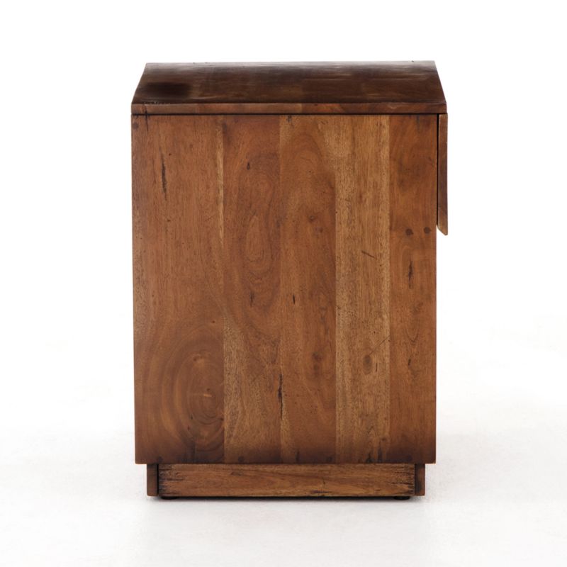 Fulton Acacia Wood Nightstand with Drawer