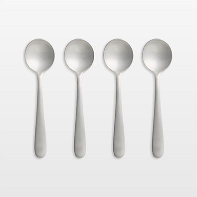 View Fusion Satin Soup Spoons, Set of 4 details
