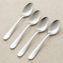 Fusion Satin Dinner Spoons, Set of 4 | Crate & Barrel