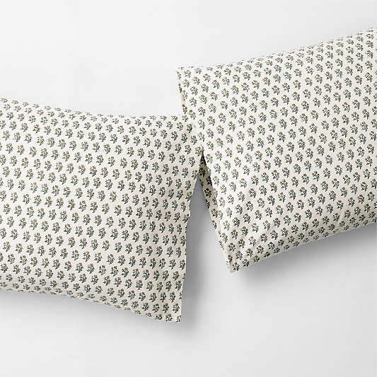 Favorite Washed Organic Cotton Desert Bloom Pillowcases, Set of 2
