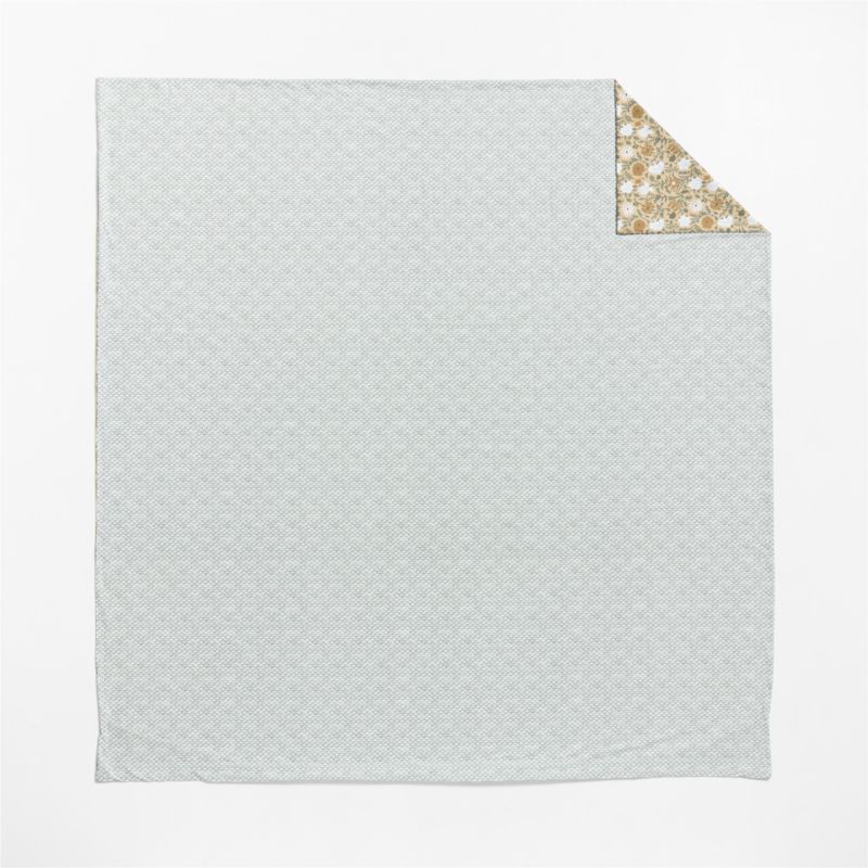 Favorite Washed Organic Cotton Taupe Desert Floral Full/Queen Reversible Duvet Cover - image 4 of 6
