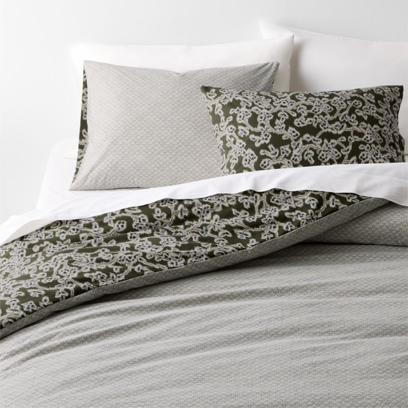 Favorite Washed Organic Cotton Winding Garden King Reversible Duvet Cover - image 1 of 7