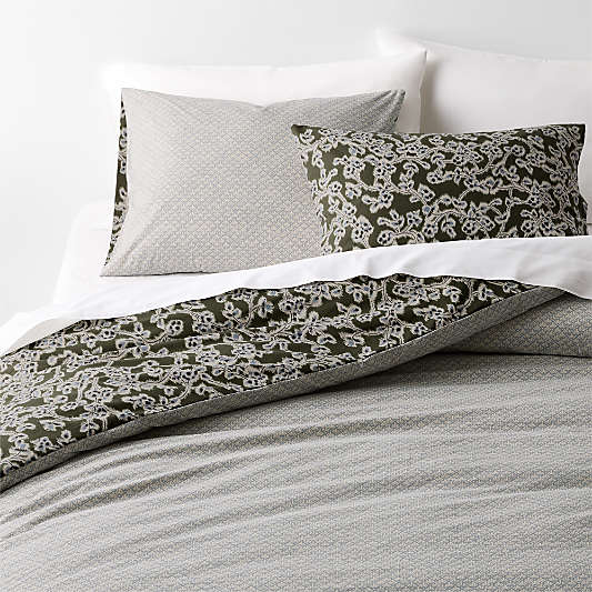 Favorite Washed Organic Cotton Winding Garden Reversible Duvet Cover