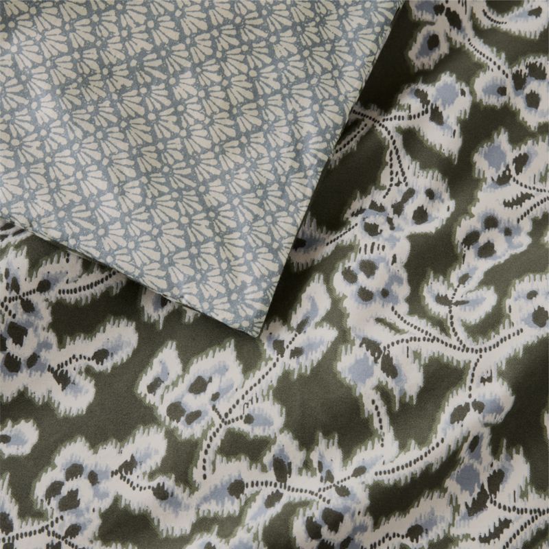 Favorite Washed Organic Cotton Winding Garden King Reversible Duvet Cover - image 2 of 7