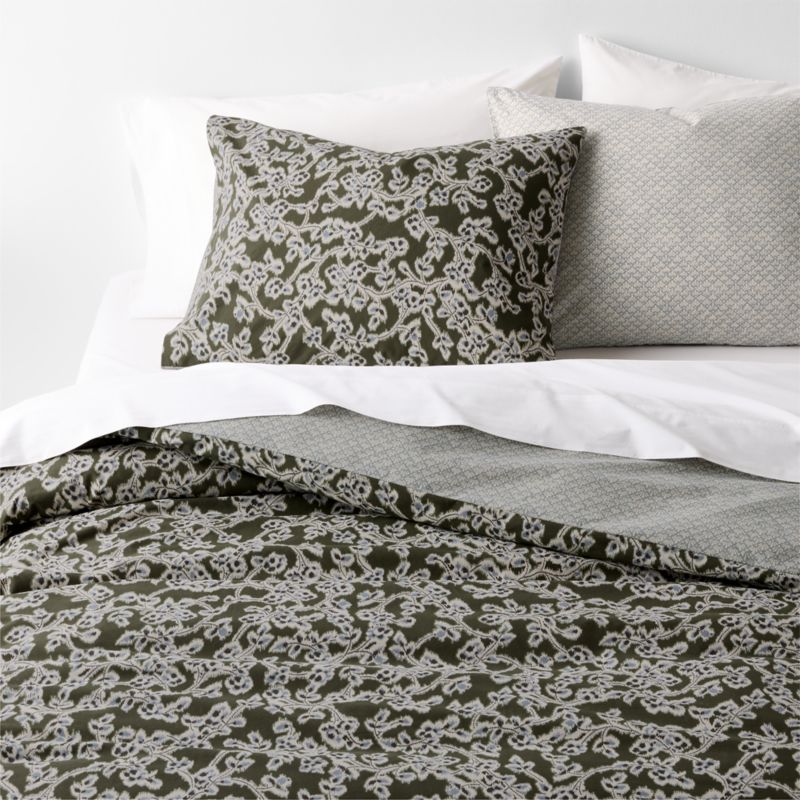 Favorite Washed Reversible Organic Cotton Winding Garden King Bed Pillow Sham - image 2 of 3