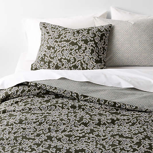 Favorite Washed Reversible Organic Cotton Winding Garden Bed Pillow Sham
