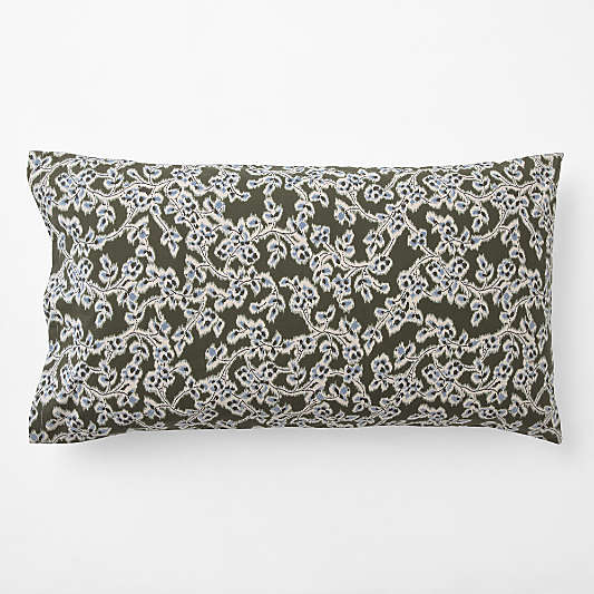 Favorite Washed Reversible Organic Cotton Winding Garden King Bed Pillow Sham