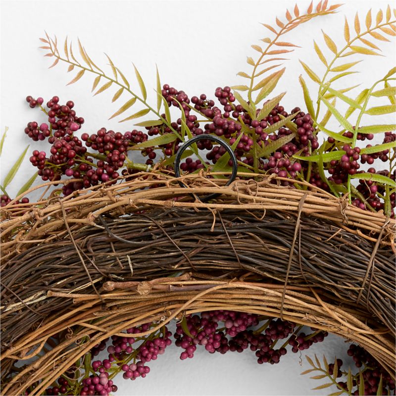 Faux Burgundy Chili Berry Wreath 26" - image 3 of 5