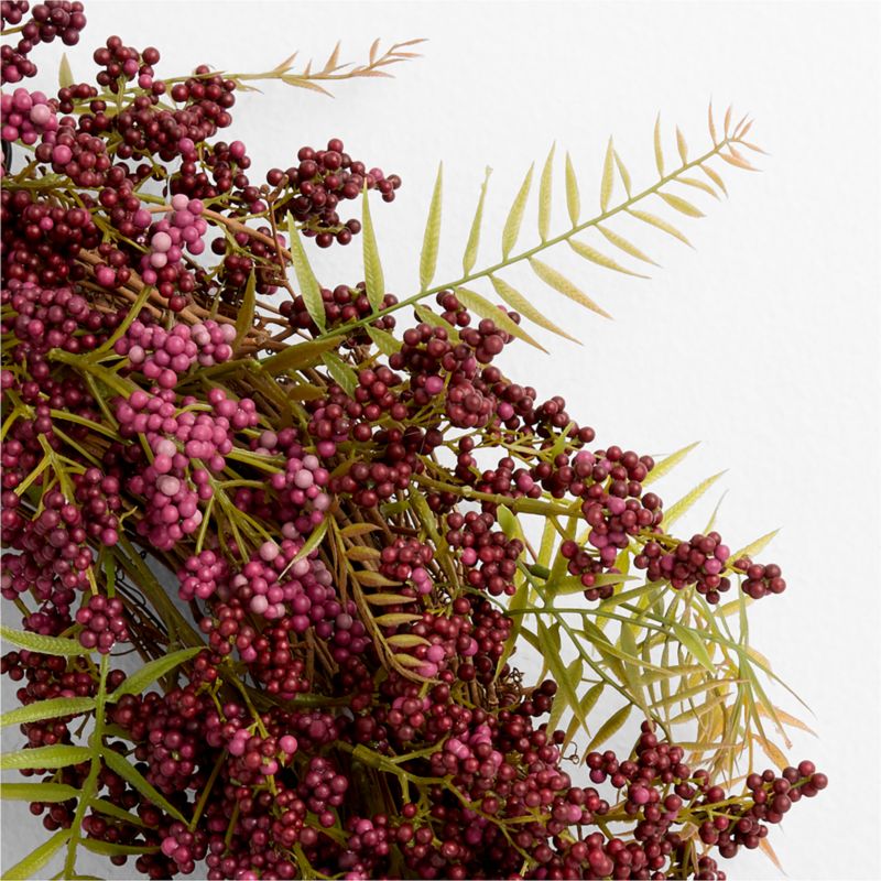 Faux Burgundy Chili Berry Wreath 26" - image 2 of 5