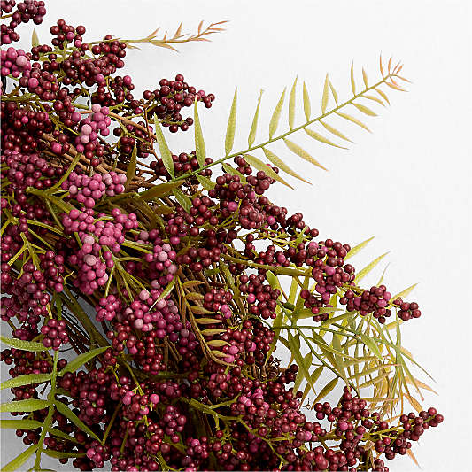 Faux Burgundy Chili Berry Wreath 26"