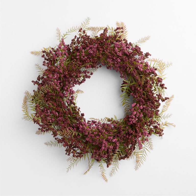 Faux Burgundy Chili Berry Wreath 26" - image 1 of 5