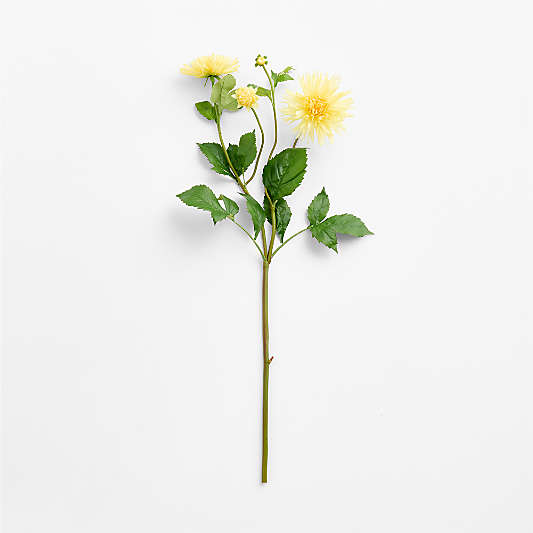 Faux Butter Yellow Dahlia Stem 39"