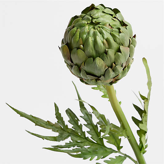Faux Green Artichoke Stem 28"