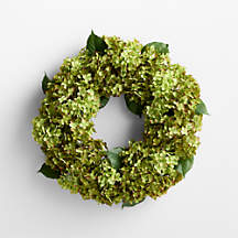 Faux Green Hydrangea Wreath 26"
