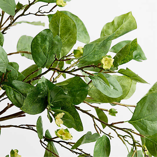 Faux Green Persimmon Branch 41"