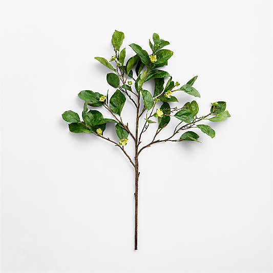 Faux Green Persimmon Branch 41"