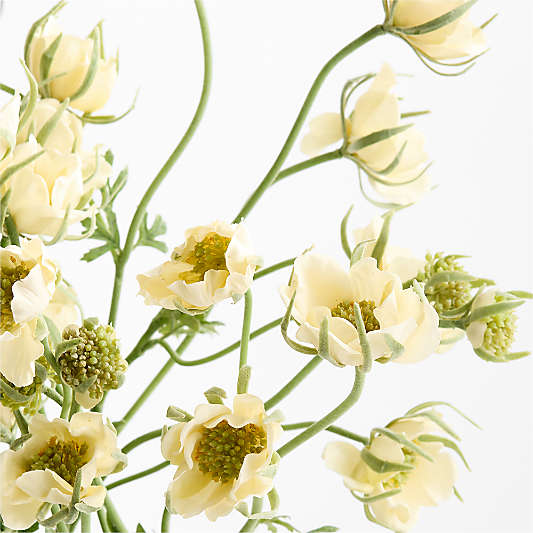 Faux Light Yellow Flannel Flower 31"