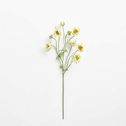 Faux Light Yellow Flannel Flower 31"