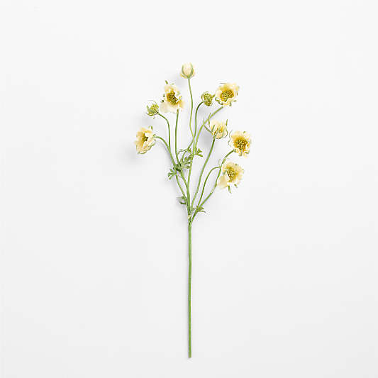Faux Light Yellow Flannel Flower 31"