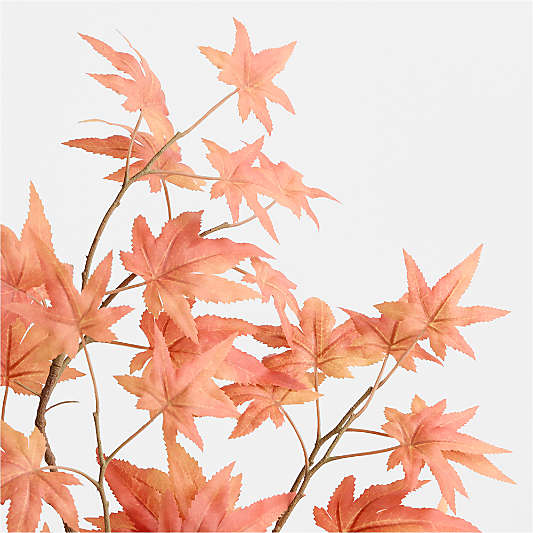 Faux Orange Japanese Maple Branch 52"