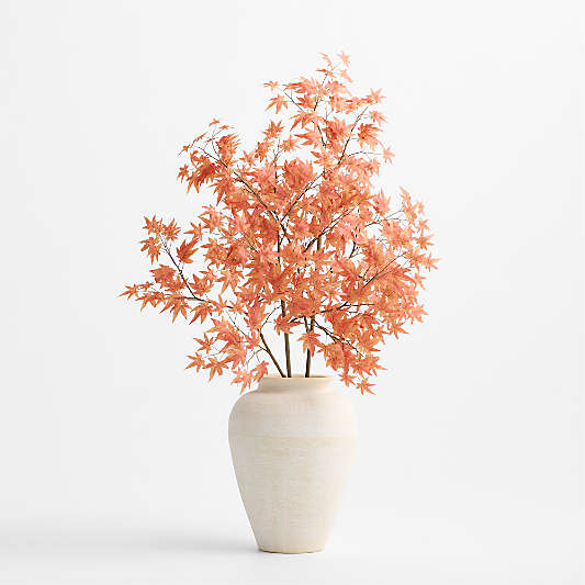 Faux Orange Japanese Maple Branch 52"