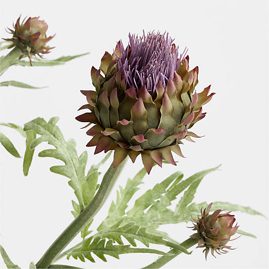 Faux Thistle Stem with Buds 37"