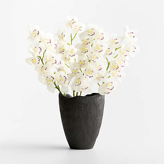 Faux White Orchid Stem 41"