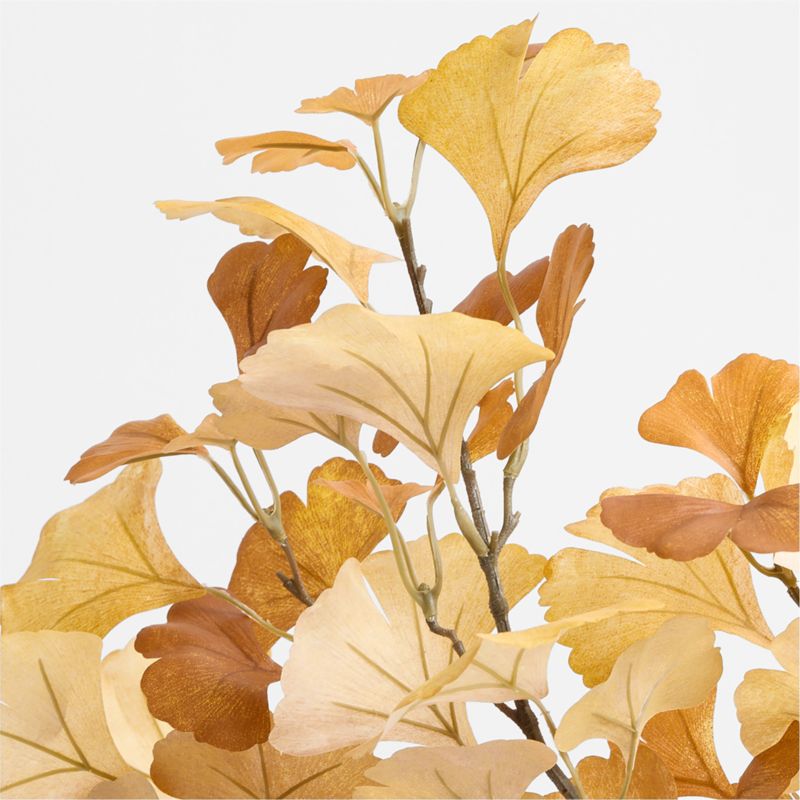 Faux Yellow Gingko Leaf Spray 50" - image 2 of 4