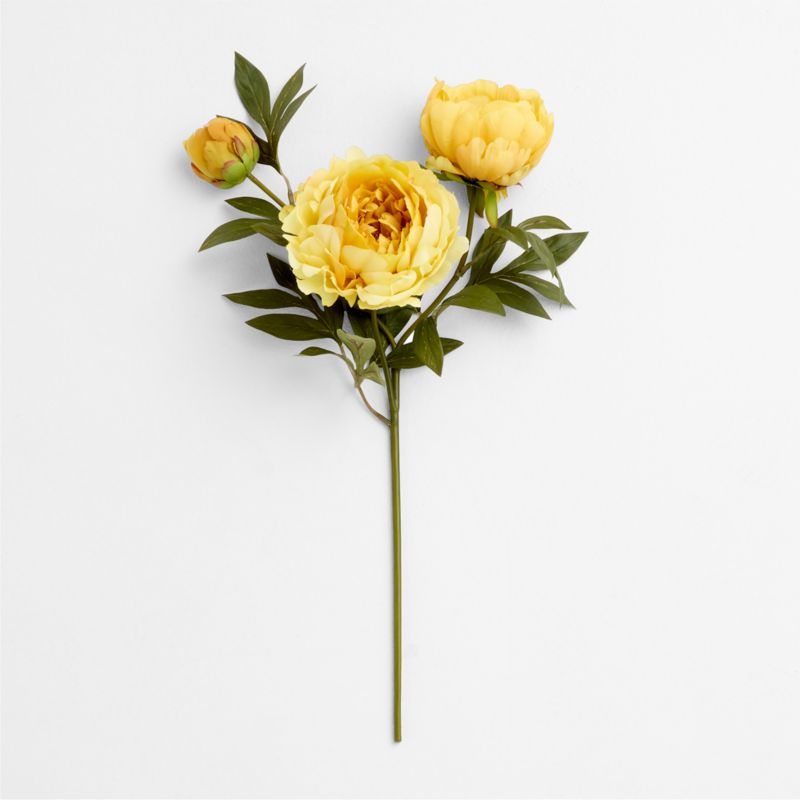 Faux Yellow Peony Spray 24" - image 2 of 3