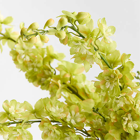 Faux Yellow Delphinium Stem 43"