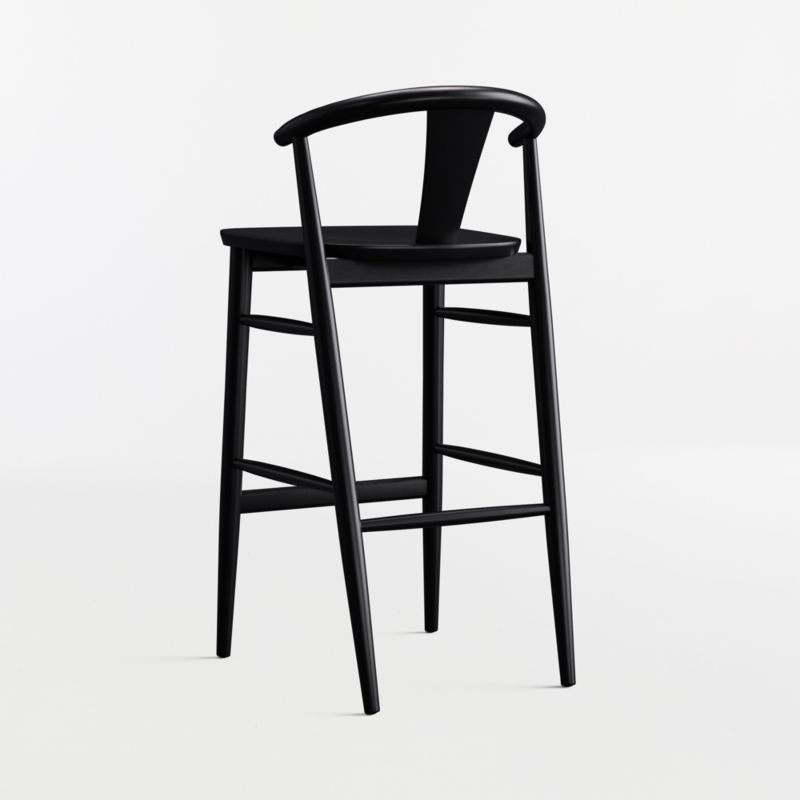 Fyn Black Wood Bar Stool - image 4 of 6
