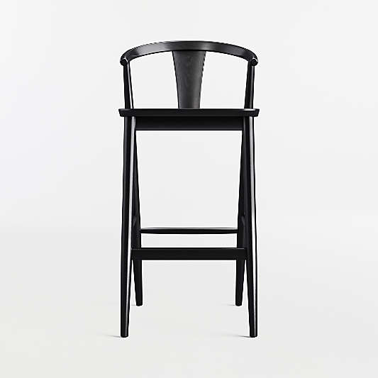 Fyn Black Wood Bar Stool