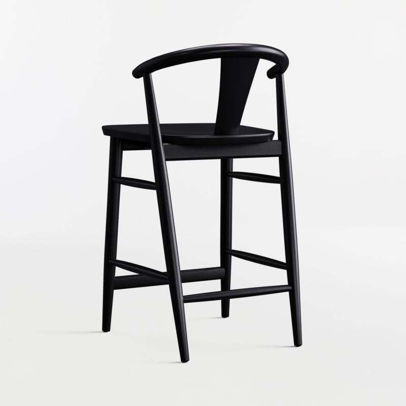 Fyn Black Wood Counter Stool - image 4 of 6