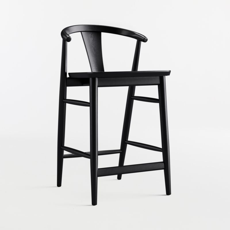 Fyn Black Wood Counter Stool - image 2 of 6