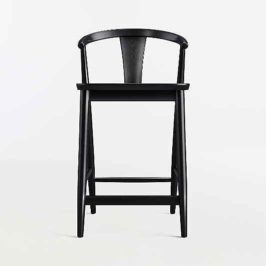 Fyn Black Wood Counter Stool
