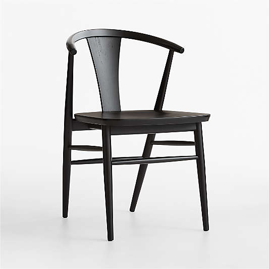 Fyn Black Wood Dining Side Chair