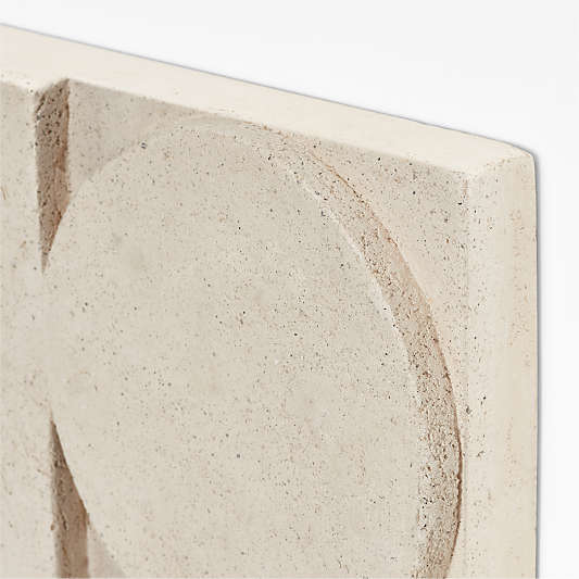 'Fyre 24' Hand-Carved White Tile Wall Art Decor 24"x1.5"