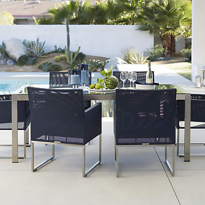 Dune Rectangular Outdoor Patio Dining, Kitchen Table Barrel Chairs