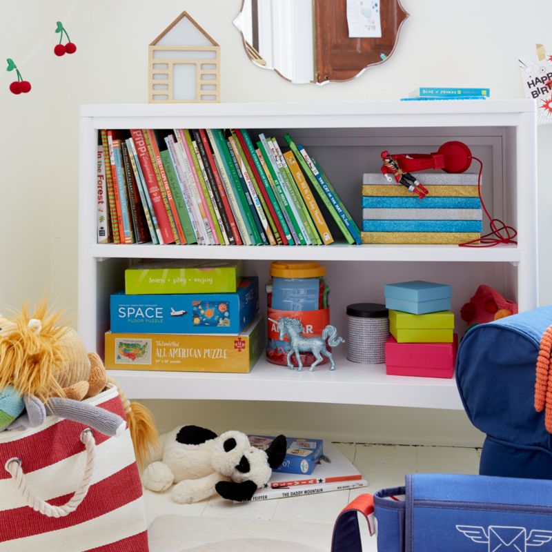 Hampshire Small White Wood 2-Shelf Bookcase - image 7 of 12