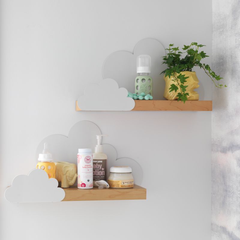 Cloud Metal and Wood Wall Shelf - image 4 of 10